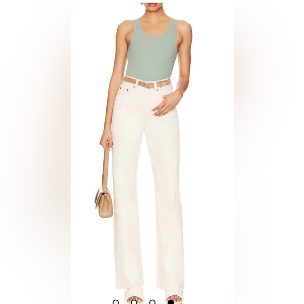 Dr. Denim Cream Echo Loom-State Straight Jeans